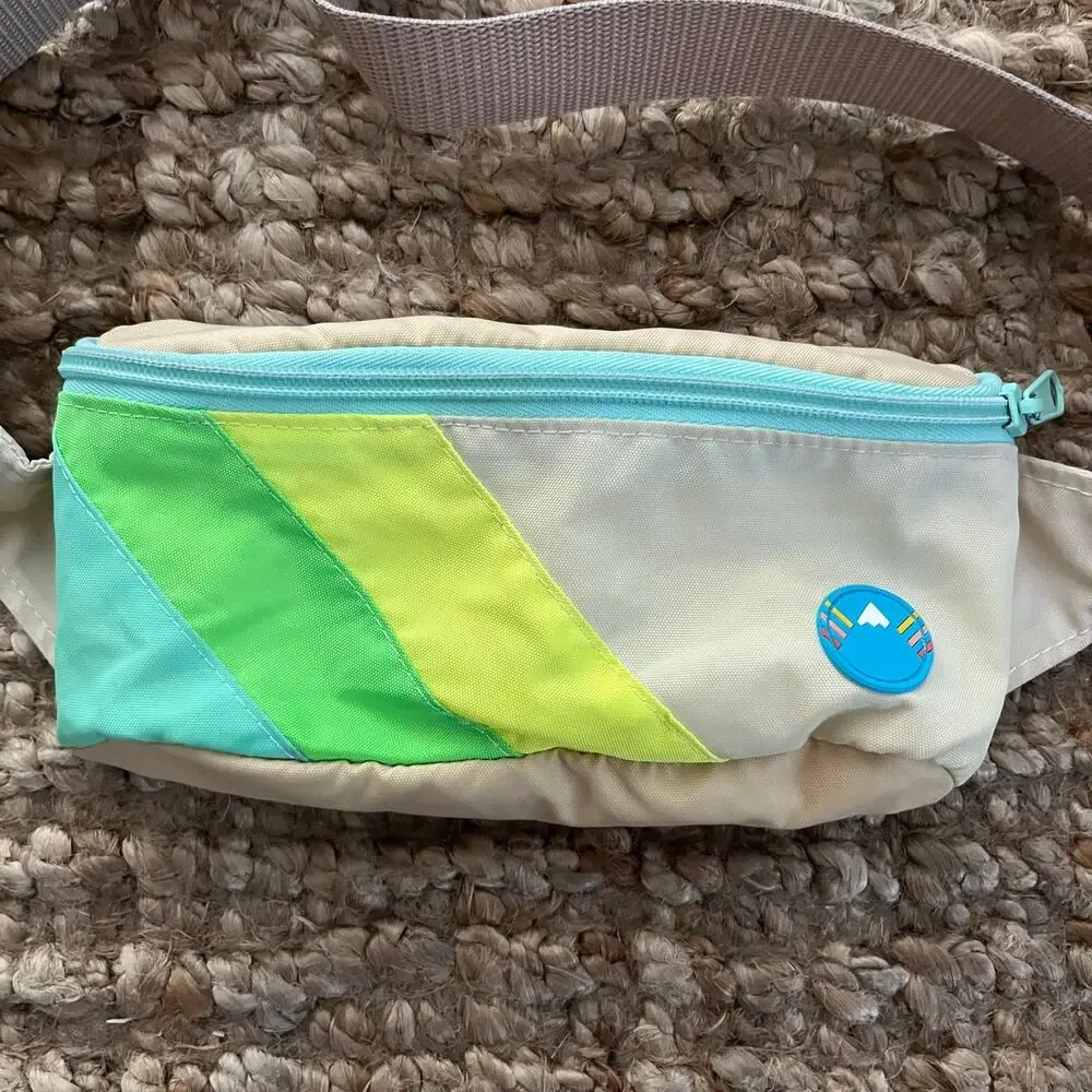 Mokuyobi Neon Seas Fanny Pack Water Resistant Belt Bag 1.5L Made in USA EUC Y2K